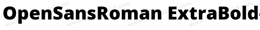 OpenSansRoman ExtraBold字体转换